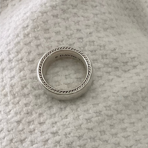 David Yurman Silver Rope-Edged Ring - Picture 4 of 4